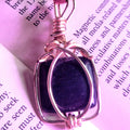 Navy Blue Aventurine Wire Wrapped Pendant
