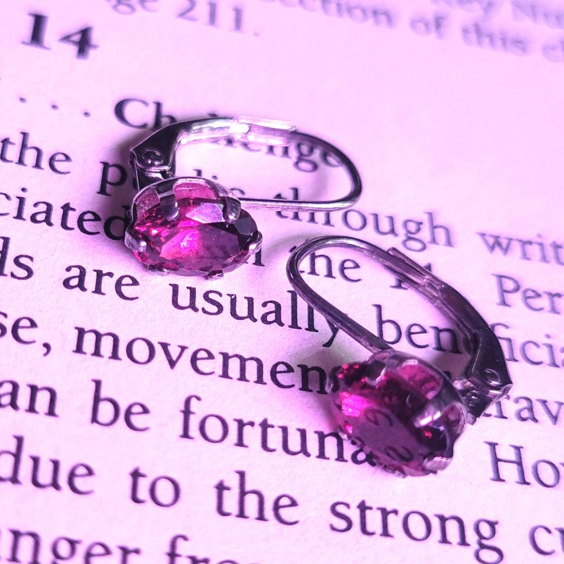 South Carolina Garnet Earrings-January Birthstone Jewelry-Red Leverback Earrings-Handcrafted Jewelry-Red Natural Gemstone