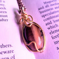 Artisan Wire-Wrapped Tiger’s Eye Gold Necklace – Handcrafted Natural Gemstone Jewelry – Lightweight & Unique Tiger Eye Piece