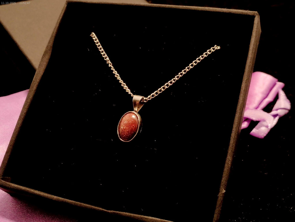 Minimalist Gold Stone Necklace with Sterling Silver Bezel