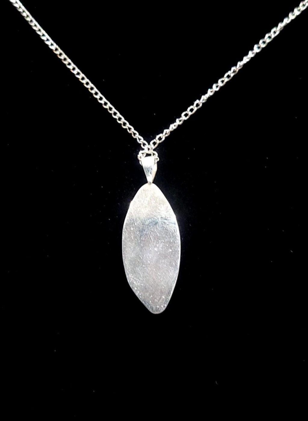 Sagenite Agate Pendant in a Sterling Silver Bezel made in the USA