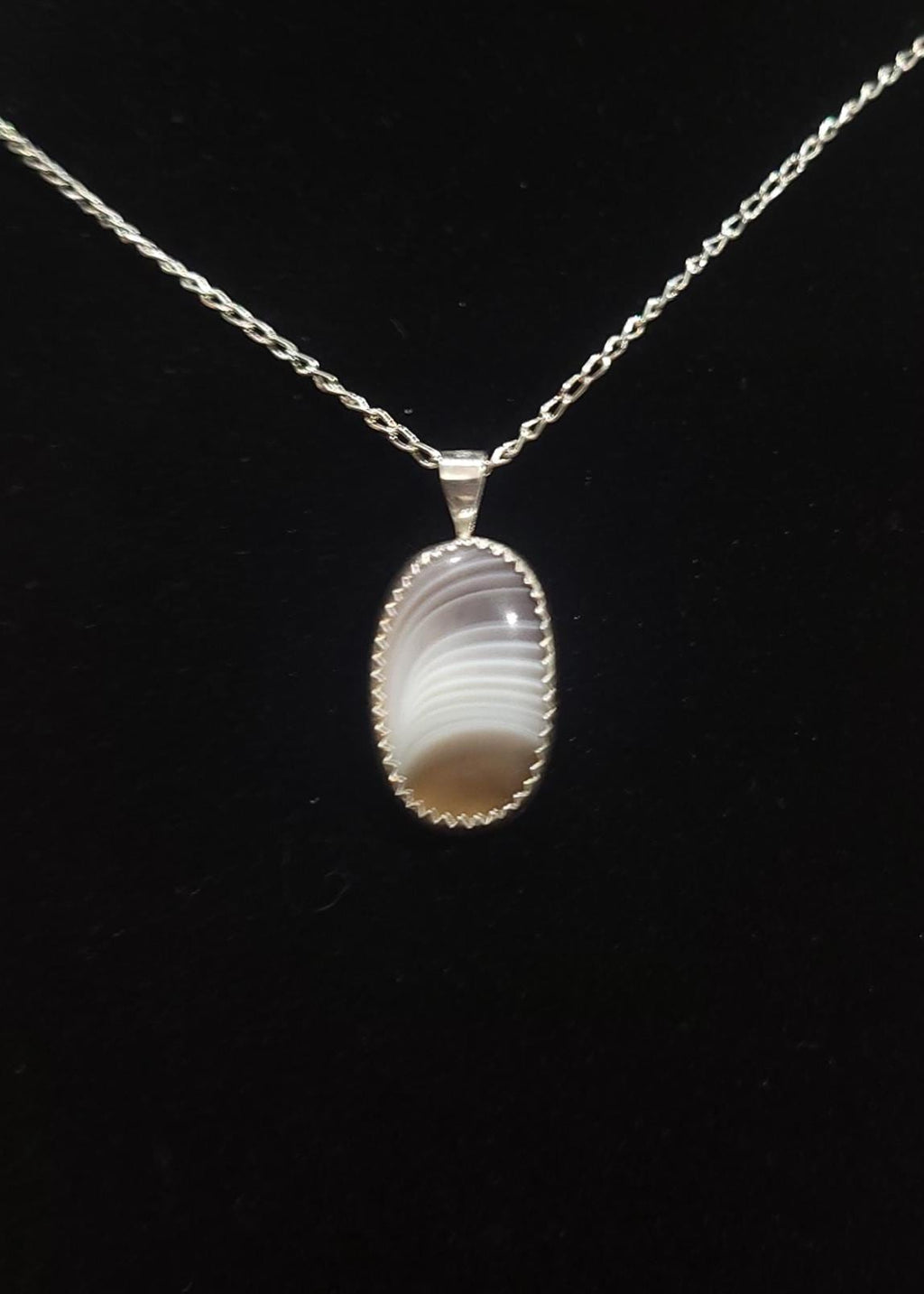 Botswana Sterling Silver Pendant Handcrafted