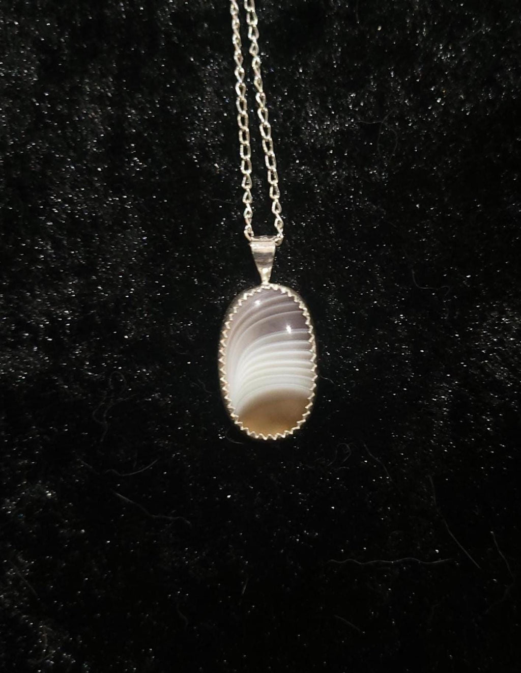 Botswana Sterling Silver Pendant Handcrafted