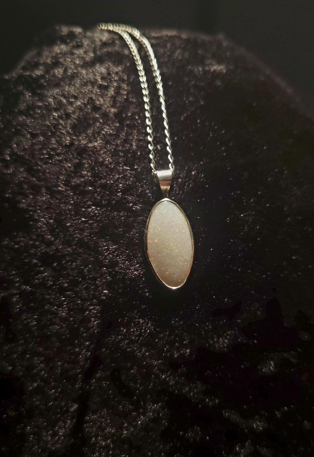 One of a Kind Australian Opal Pendant – 3.45ct Pink & Green Pinfire Opal in Sterling Silver, Perfect Gift